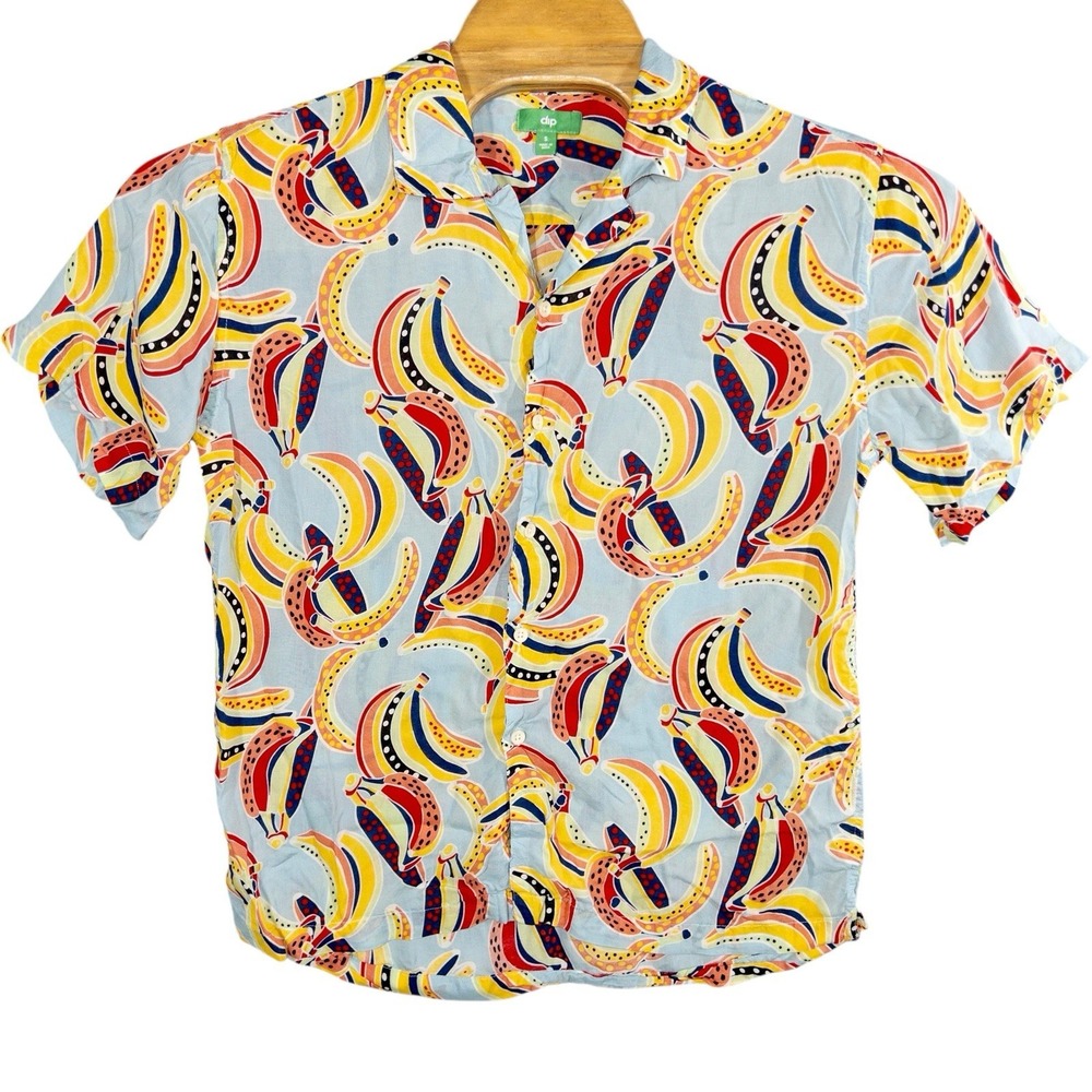 DIP Hawaiian Shirt Mens‎ Small Resortwear Button Up Bananas Colorful